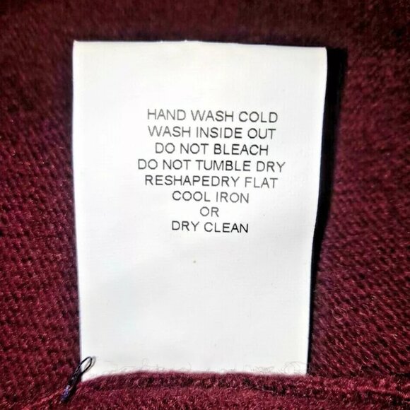 FILIPPO RIBERTI 1/4 Zip Sweater Men's XL Maroon/Red Italian Merino Wool/Cashmere - Picture 9 of 11